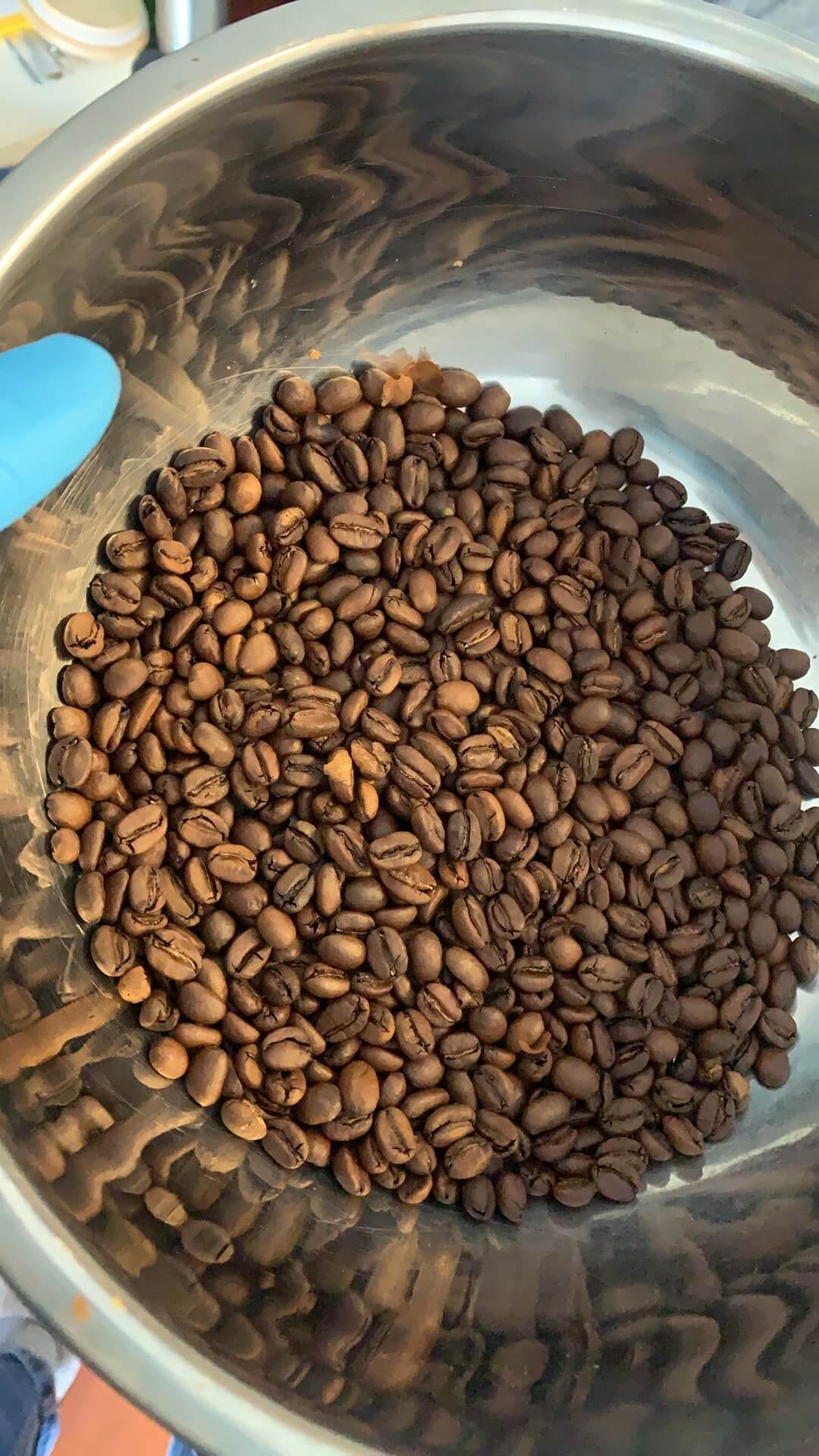 Roasted beans close up
